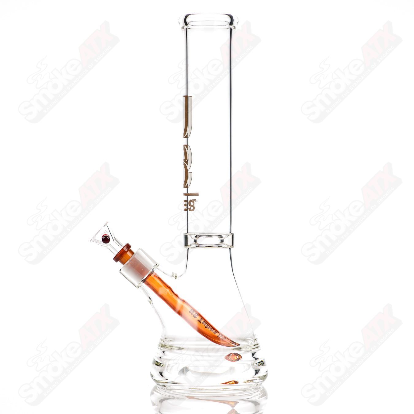 US Tubes Beaker 14" 50x5 - Constriction - Brown Shadow Decal - Smoke ATX