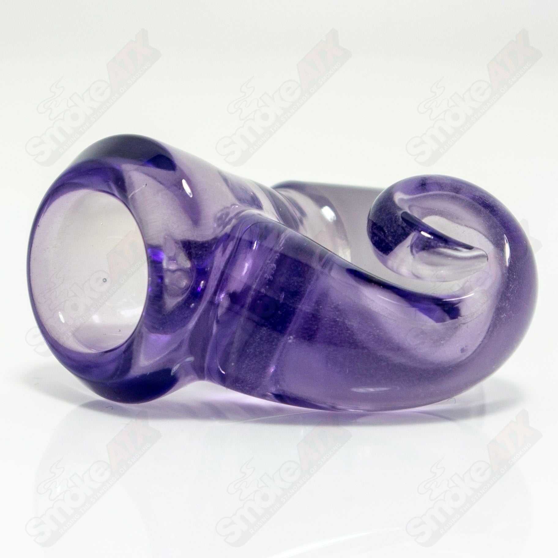 UV CFL Iced Potion Black T Glass 18mm Fully Worked Slide - Smoke ATX