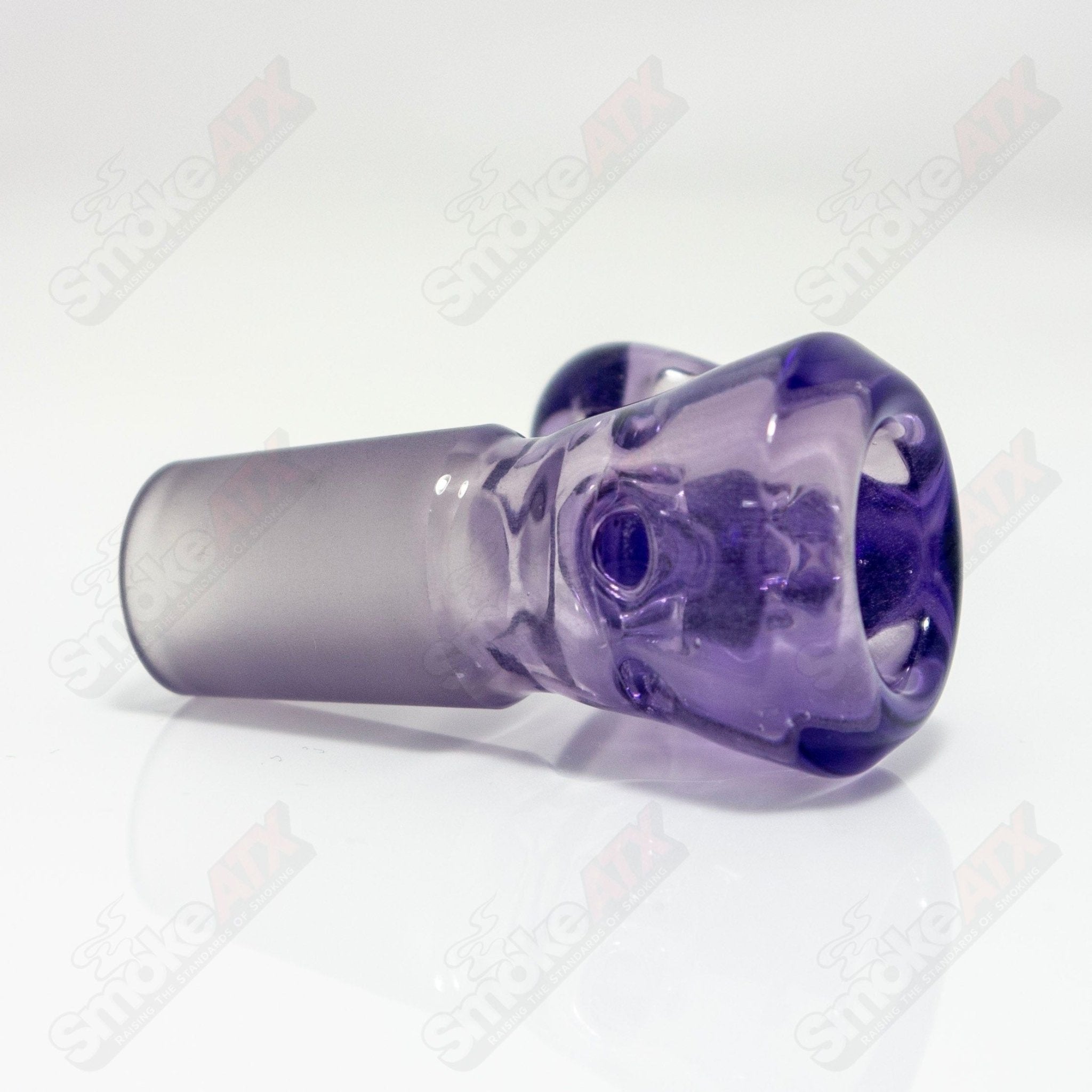 UV CFL Iced Potion Black T Glass 18mm Fully Worked Slide - Smoke ATX