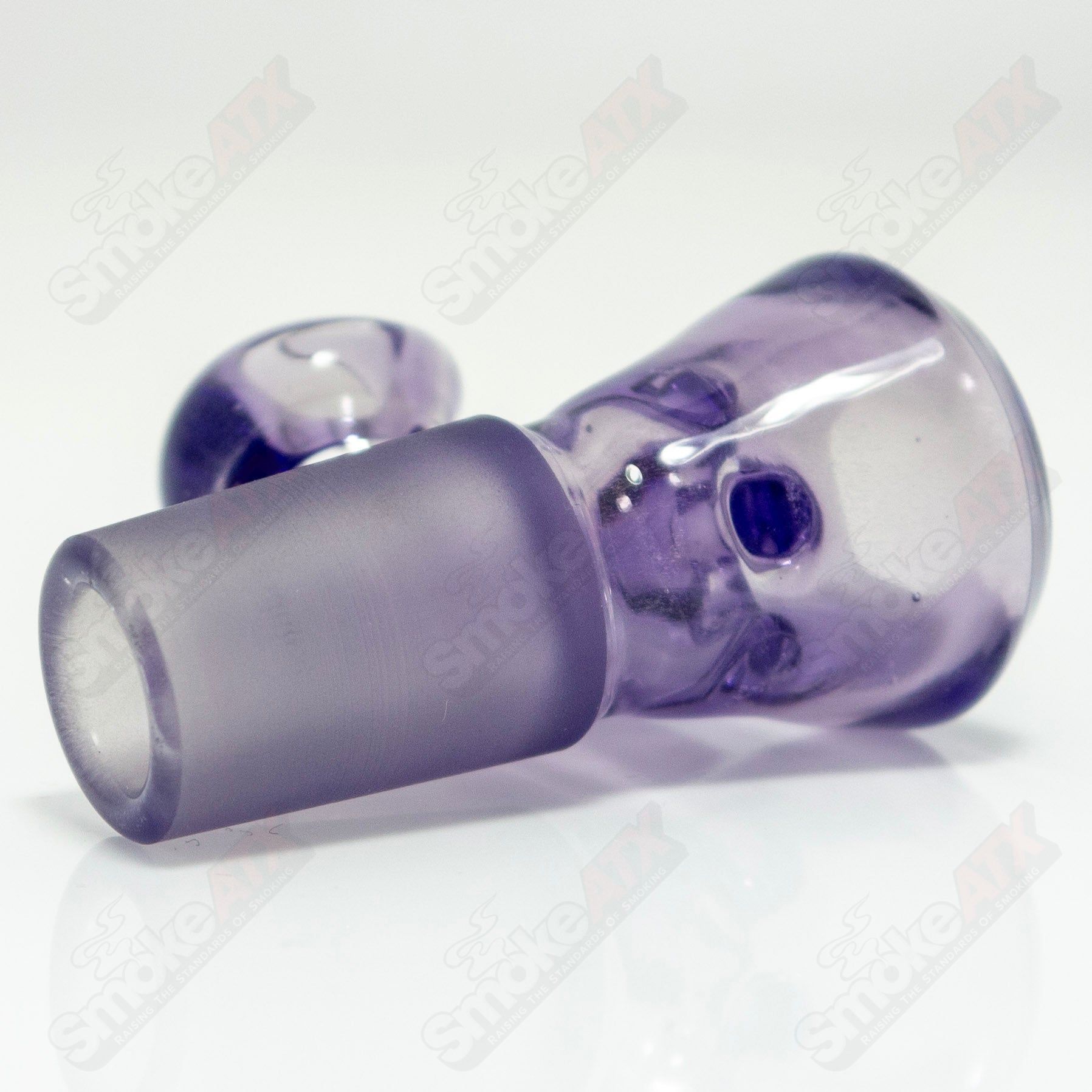 UV CFL Iced Potion Black T Glass 18mm Fully Worked Slide - Smoke ATX