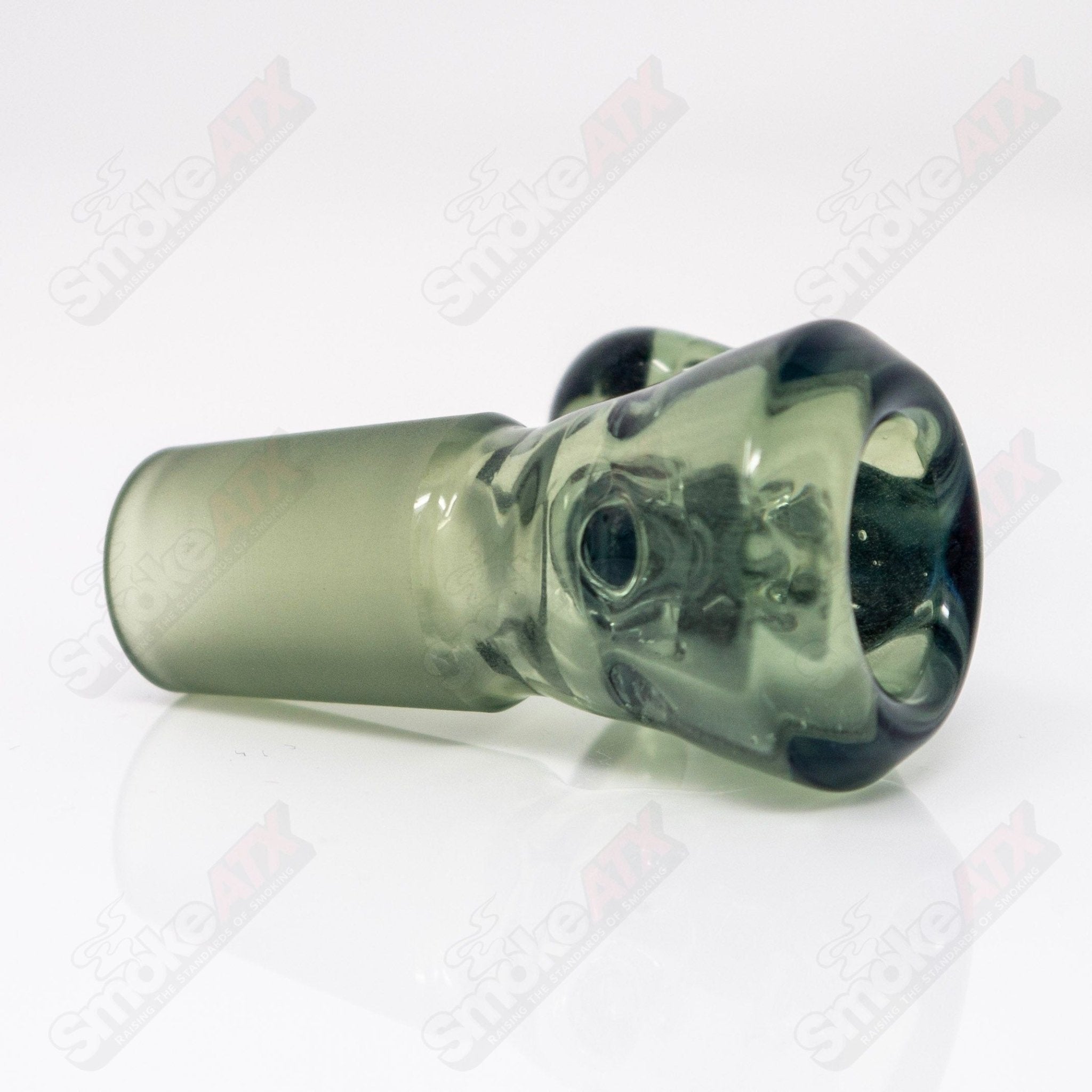 UV CFL Iced Potion Black T Glass 18mm Fully Worked Slide - Smoke ATX