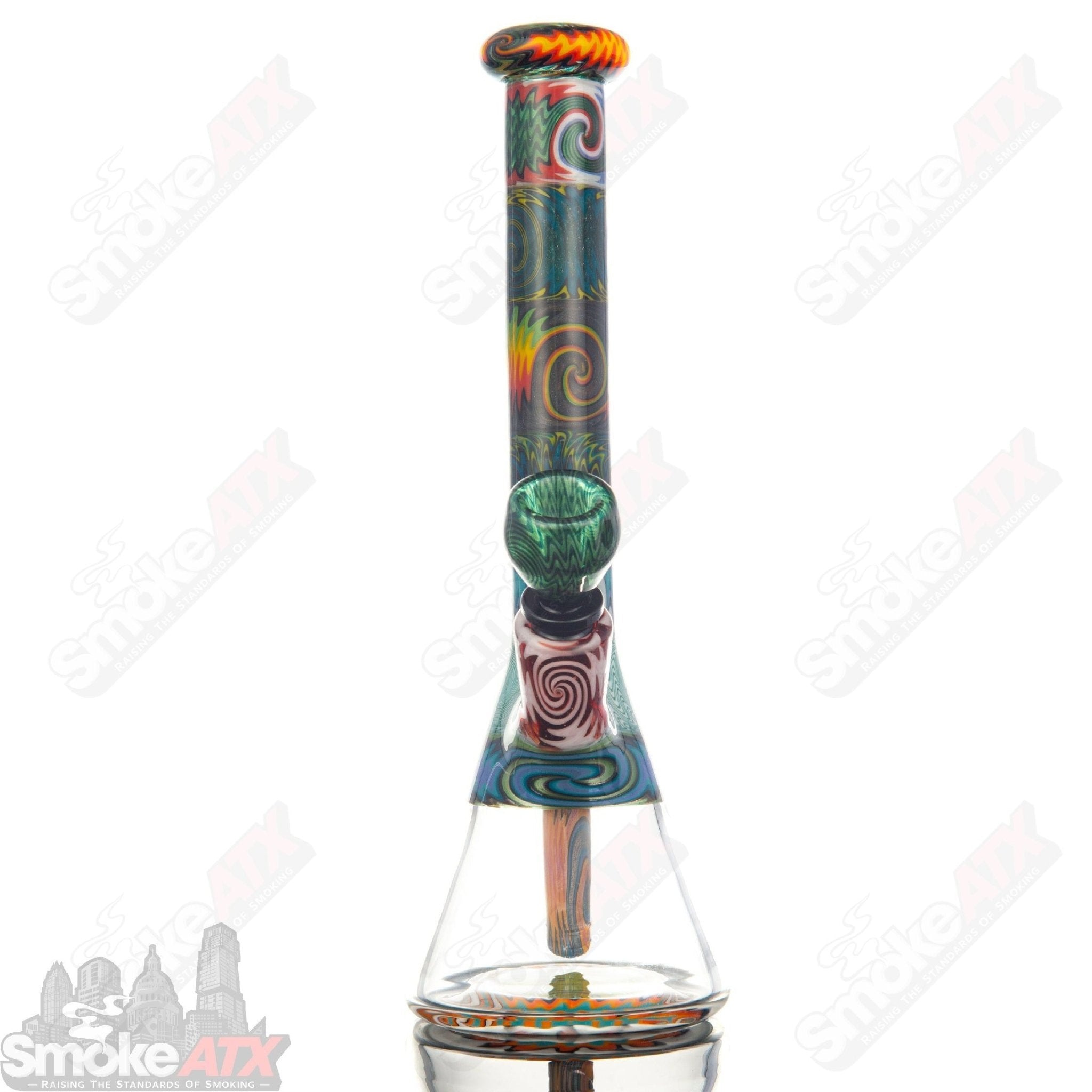 Wig Wag Beaker 14 Section Strobel Glass - Smoke ATX